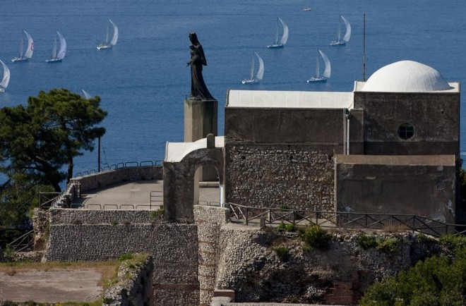 Emperor Tiberius’ Villa Jovis on the eastern point of Capri - Rolex Capri Sailing Week ©  Rolex / Carlo Borlenghi http://www.carloborlenghi.net